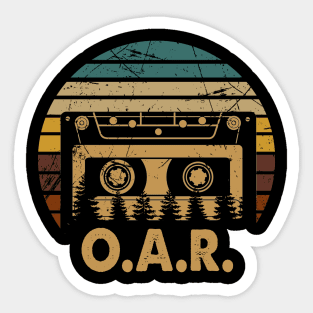 Thanksgiving O.A.R Name Vintage Styles Camping 70s 80s 90s Sticker